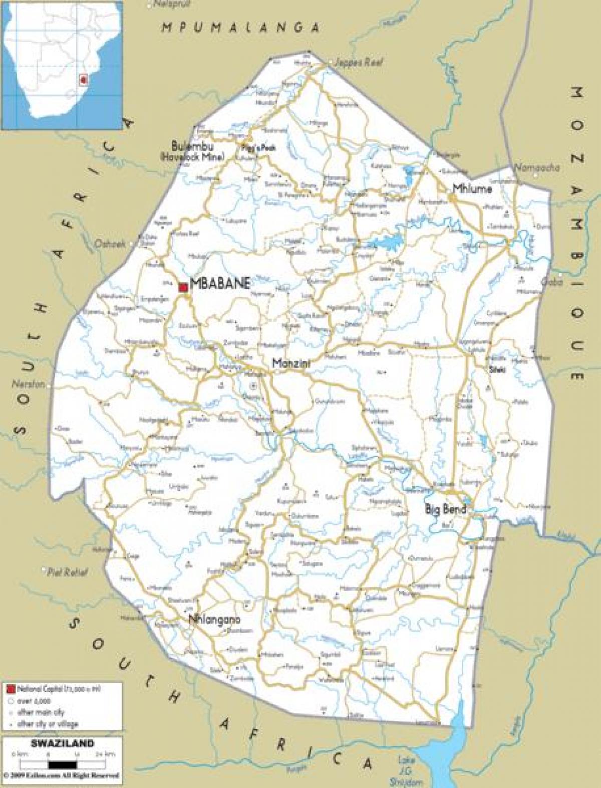 नक्शे के mbabane स्वाज़ीलैंड